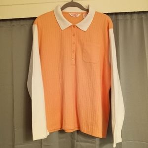 Vintage long sleeve women's polo shirt 2X